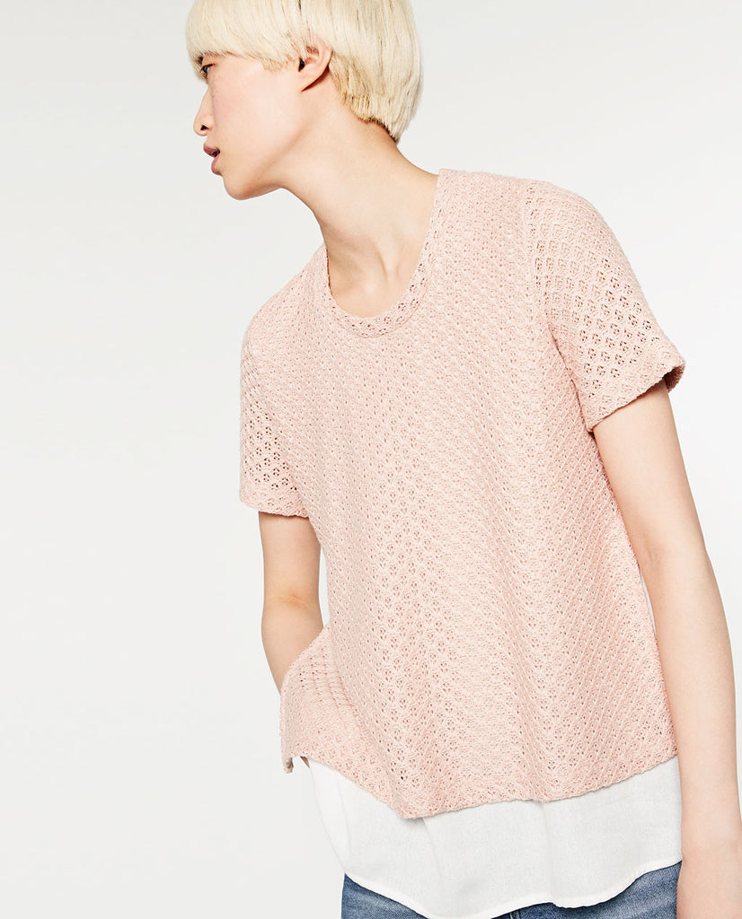 DOUBLE CONTRAST SWEATER